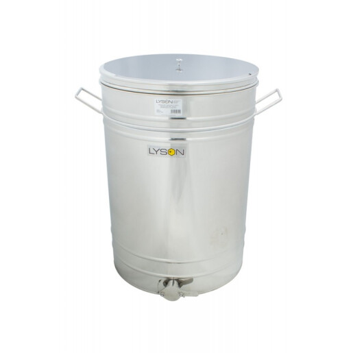 Maturator inox, 300l, cu canea din inox, cu manere si sita, Lyson