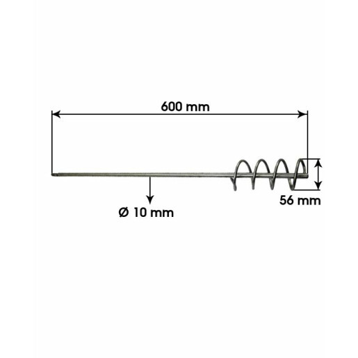 Agitator elicoidal, inox - pentru omogenizarea mierii