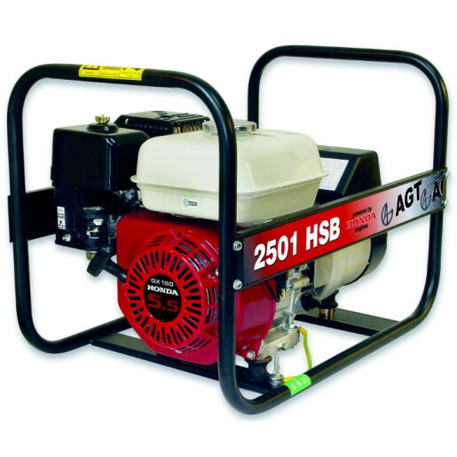 Generator curent AGT 2501 HSB SE, motor Honda GX160 benzina, puterme max 2.2kVA, rezervor 3.6l  , monofazat, pornire la sfoara, protectie termica