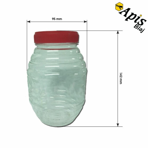 Borcan din plastic, rotund, 1 kg