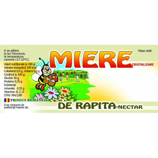 Eticheta miere de Rapita (116x50 mm)