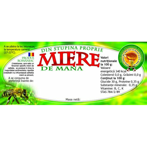 Etichete miere de Mana (116x50 mm)