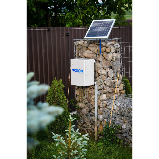 Pachet complet gard electric HeavyShock PRO 2.5 J 12V cu solar si cutie de protectie Basic 1500m