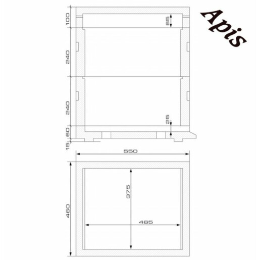 Stup 3/4 Langstroth american nevopsit