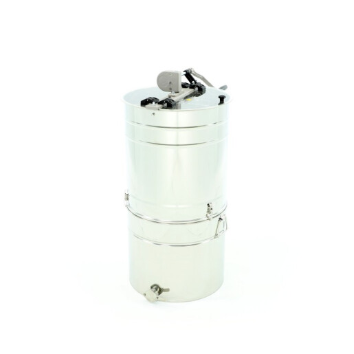 Centrifuga de miere,tangentiala, Ø500mm, 3 rame, actionare manuala din otel, cu sita si maturator de 80L - OPTIMA (Lyson) 