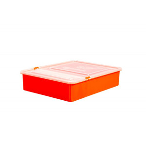 Hranitor plastic portocaliu de podisor Combo Vimex 1.5 L