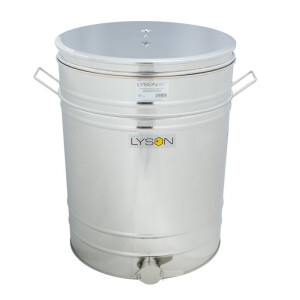 Maturator inox, 200l, cu canea din inox, cu manere si sita, Lyson