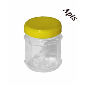 Borcan din plastic,hexagonal, 250g