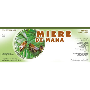 Eticheta miere de Mana(154x60 mm)