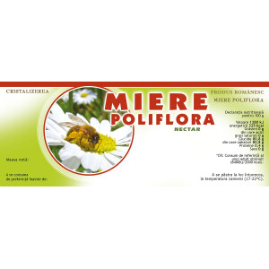 Eticheta miere Poliflora (154x60 mm)