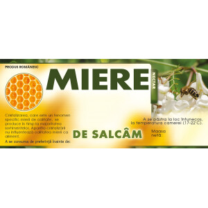 Etichete miere de "Salcam" (116x50 mm)