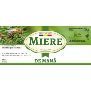 Eticheta miere de "Mana" (116x50 mm)