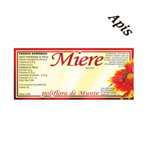 Eticheta miere Poliflora de munte (116x50 mm)