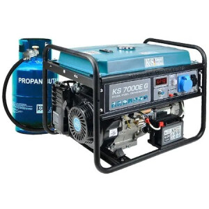 Generator curent Koner&Sohnen KS 7000E G, motor GPL/benzina,13 CP, putere maxima 5.5 kVA, rezervor 25 L, monofazat, pornire la sfoara, protectie termica 