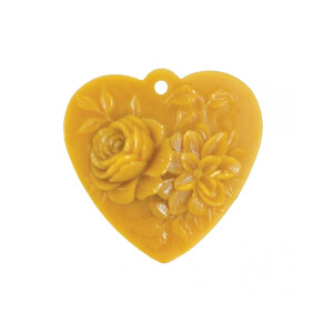 Forma de silicon "Inima cu floare de trandafir"