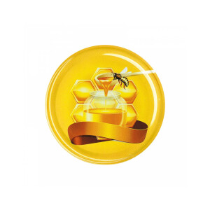 Capac pentru borcan de miere, diam. 82mm, (fagure cu albina) ND61
