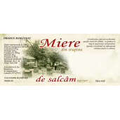 Eticheta Miere din stupina, de Salcam (116x50 mm)