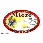 Eticheta miere "Poliflora" (92x60 mm)