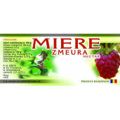 Eticheta miere Zmeura