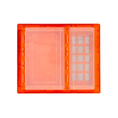 Hranitor plastic portocaliu de podisor 10 rame Combo V