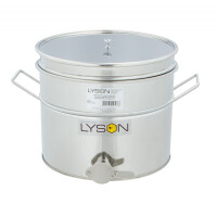 Maturator inox, 30l, cu canea din inox, cu manere si sita, Lyson