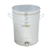 Maturator inox, 150l, cu canea din inox, cu manere si sita, Lyson