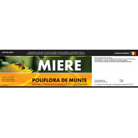 Etichete miere :Poliflora de munte" (200x55)