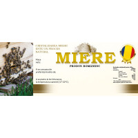 Eticheta miere -Produs romanesc (154x60 mm)