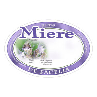 Eticheta miere ovala Facelia (92x60 mm)