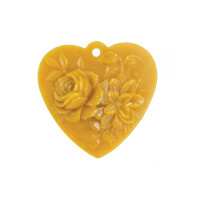 Forma de silicon "Inima cu floare de trandafir"