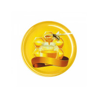 Capac pentru borcan de miere, diam. 82mm, (fagure cu albina) ND61