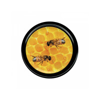 Capac pentru borcan, hexagon cu doua albinute  diam. 82 mm